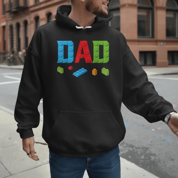 Dad Master Builder Building Bricks Blocks Family Set Parents Small Men Hoodie