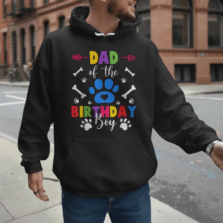 Dad And Mom Of The Birthday Boy Dog Paw Family Matching Men Hoodie