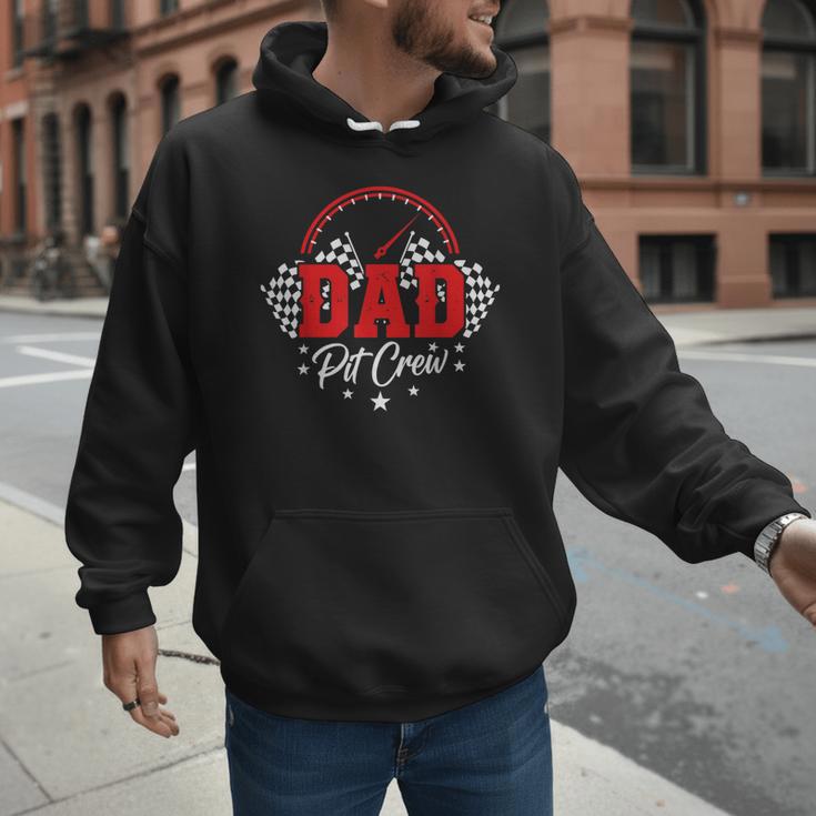 Dad Pit Crew Birthday Party Race Car Racing Family Matching Men Hoodie