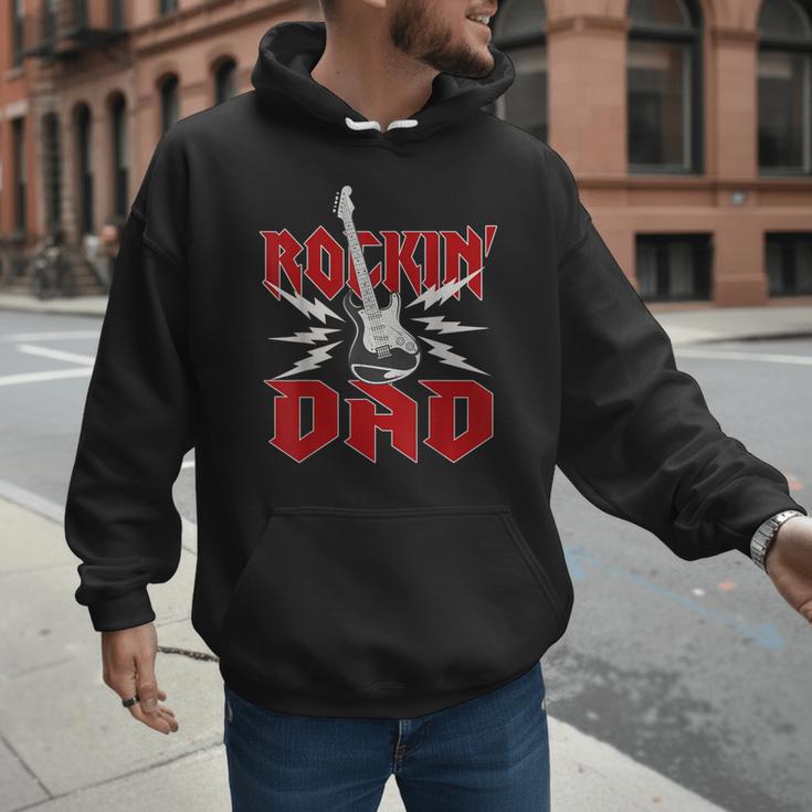 Dad Rockin One Birthday Family Matching Rock Guitar Men Hoodie Dad Rockin One Birthday Family Matching Rock Guitar Men Hoodie