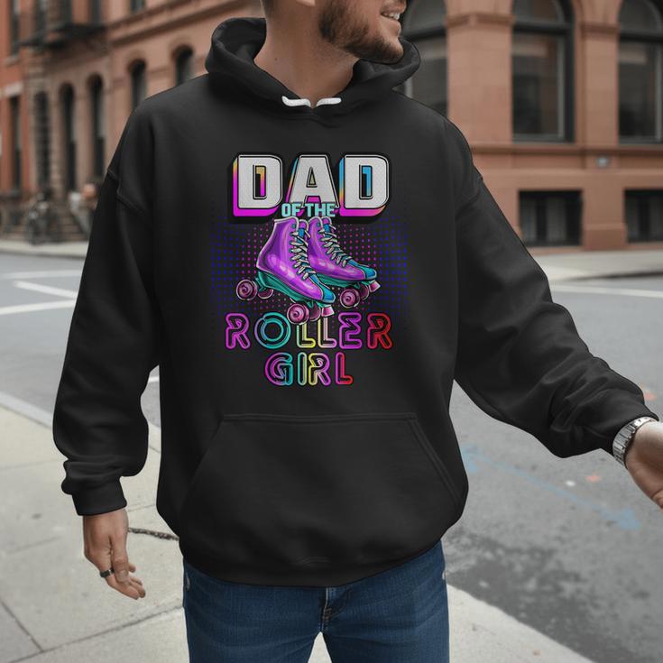 Dad Of Roller Girl Roller Skating Birthday Matching Family Men Hoodie