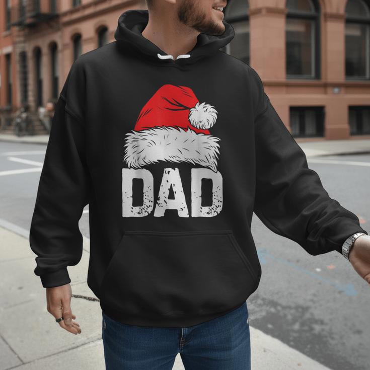 Dad Santa Christmas Family Matching Pajamas Papa Xmas Father Short Sleeve Men Hoodie