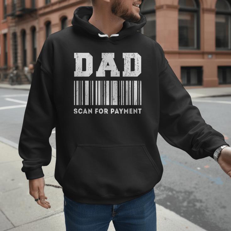 Dad Scan For Payment Barcode Father's Day Men Hoodie