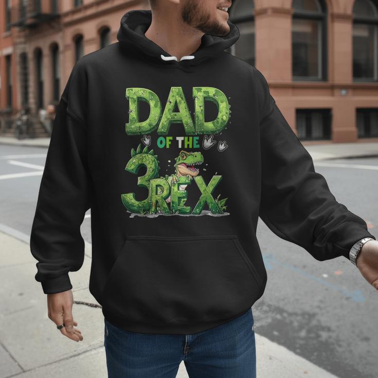Dad Of The Three Rex Birthday Boy Dinosaur Family Matching Men Hoodie