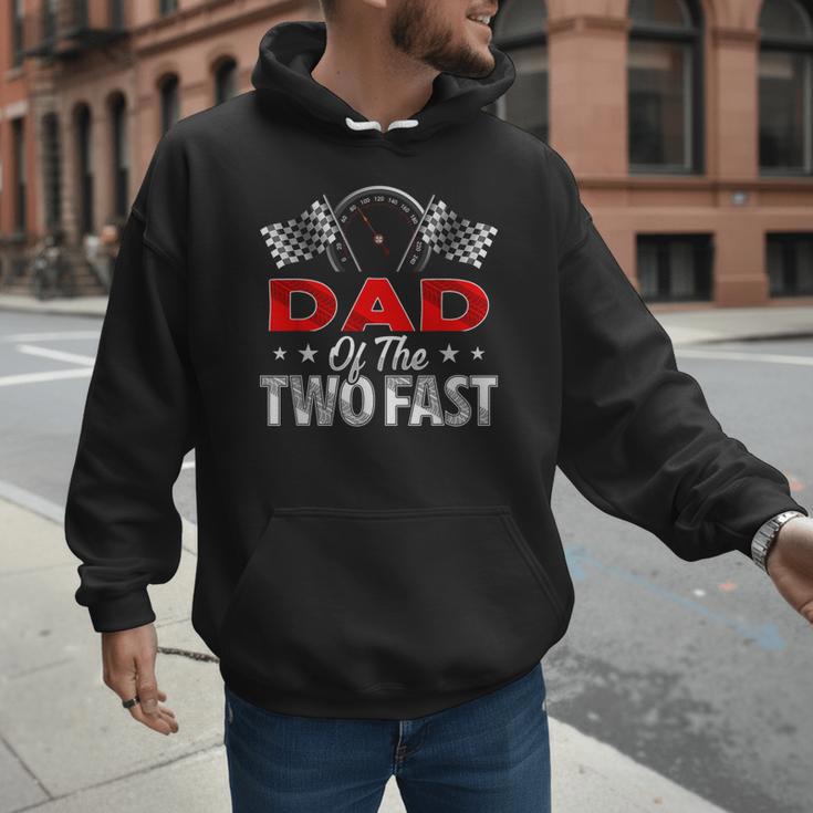 Dad Of The Two Fast Second Birthday Racing Car Family Men Hoodie