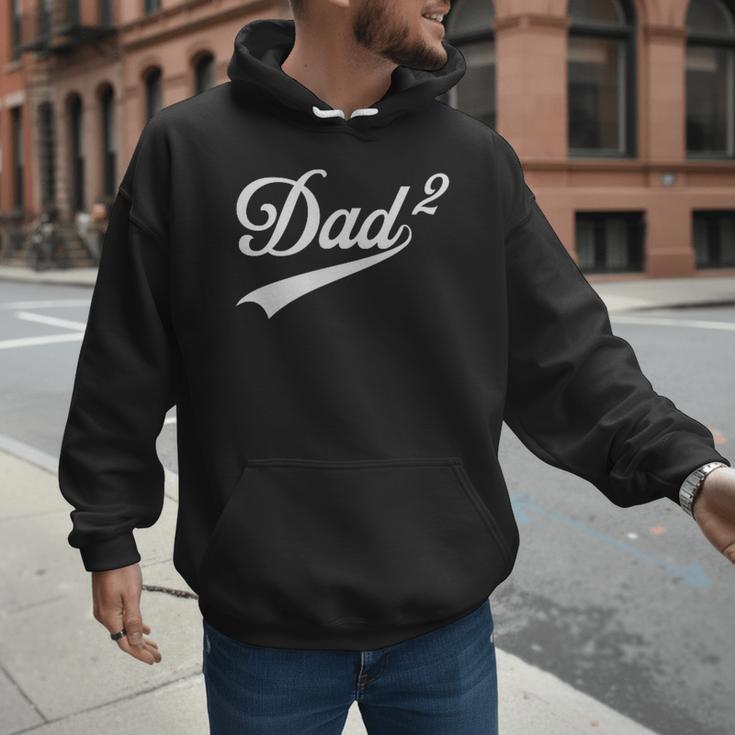 Dad Of Two Promoted For The Second Time Daddy Squared Men Hoodie
