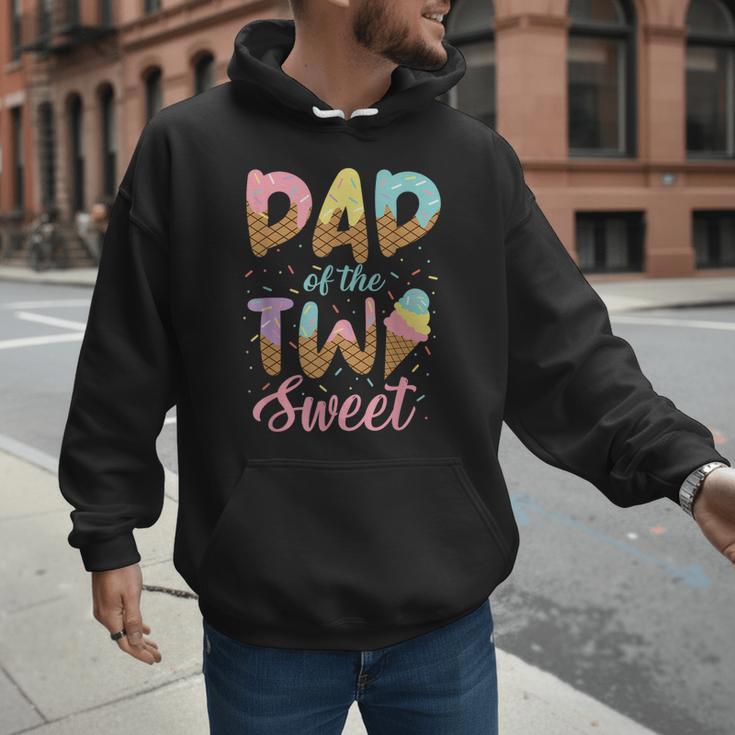 Dad Of The Two Sweet Birthday Girl Ice Cream Lovers 2nd Men Hoodie