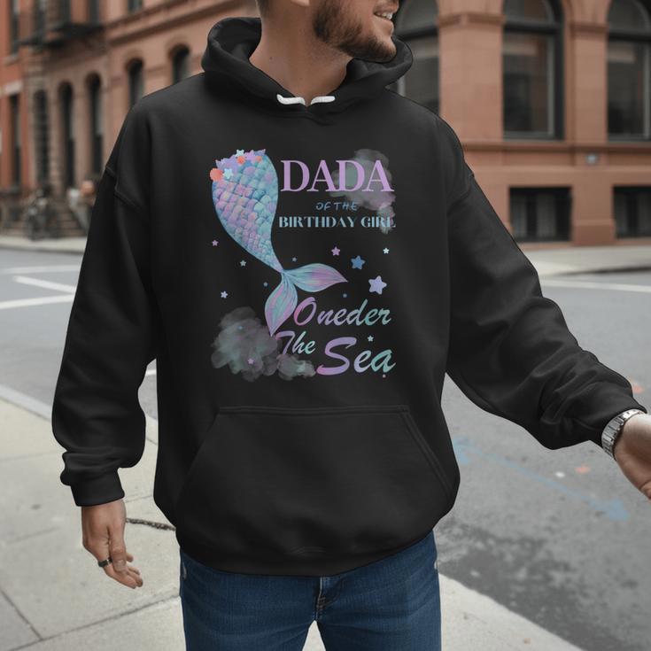 Dada Dad 1st Birthday Mermaid Oneder The Sea Family Matching Men Hoodie