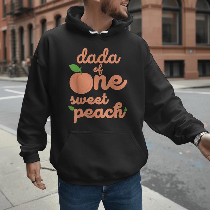 Dada Dad First Birthday One Sweet Peach Bday Family Matching Men Hoodie