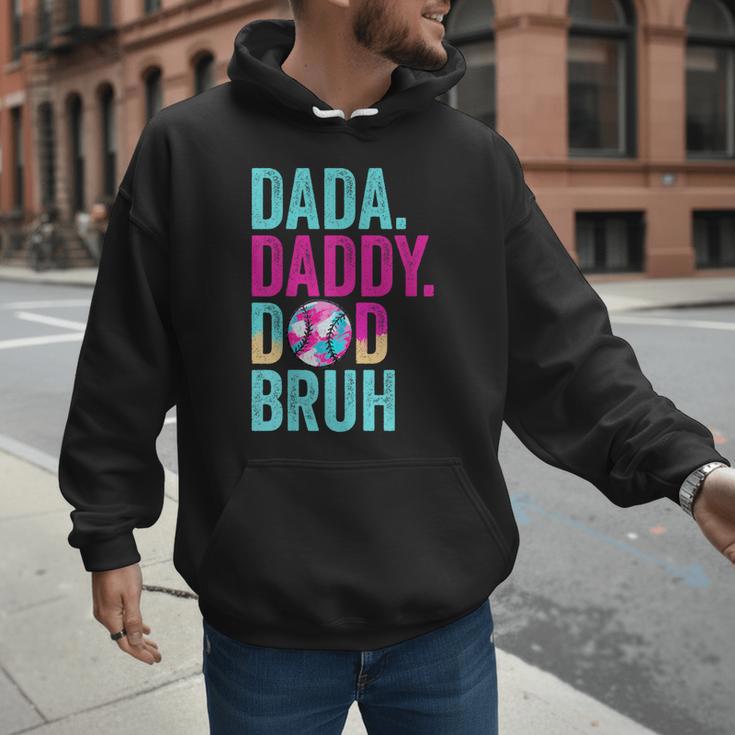 Dada Daddy Dad Bruh Baseball Drip Ice Cream Dad Bruh Men Hoodie