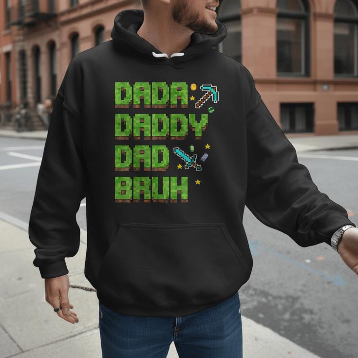 Dada Daddy Dad Bruh Father's Day Game Pixel Men Hoodie