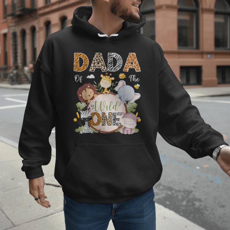 Dada Of The Wild One 1St Birthday Safari Jungle Animals Men Hoodie