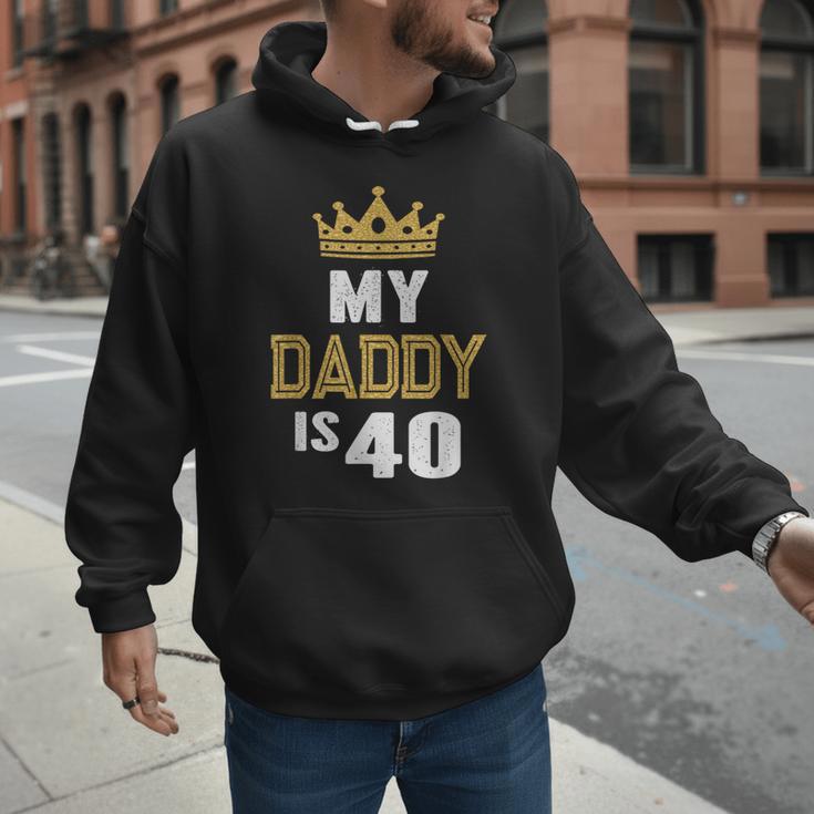 My Daddy Is 40 Years Old 40th Dad's Birthday For Him Men Hoodie