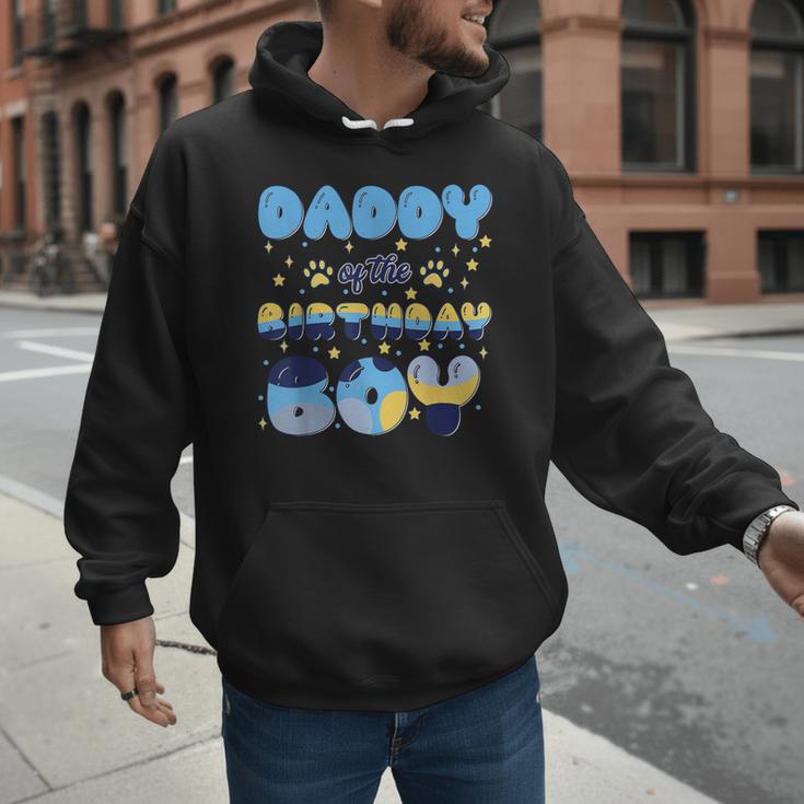 Daddy Of The Bday Boy Blue Dog Theme Party Family Matching Men Hoodie