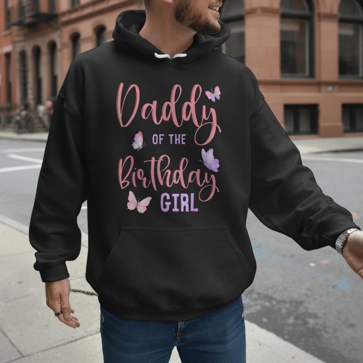 Daddy Of The Birthday Girl Butterfly Party Matching Family Men Hoodie
