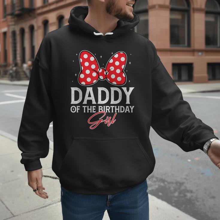 Daddy Of The Birthday Girl Cute Pink Bow Family Matching Men Hoodie
