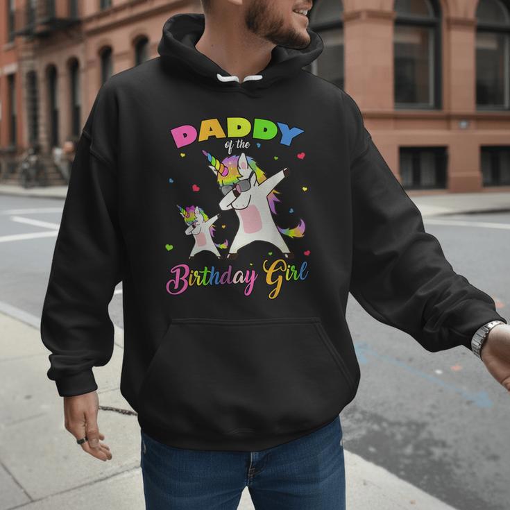 Daddy Of The Birthday Girl Dabbing Unicorn Princess And Dad Men Hoodie