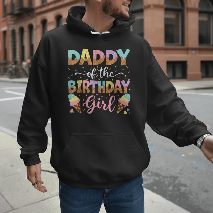 Daddy Of The Birthday Girl Ice Cream Lover Party Men Hoodie