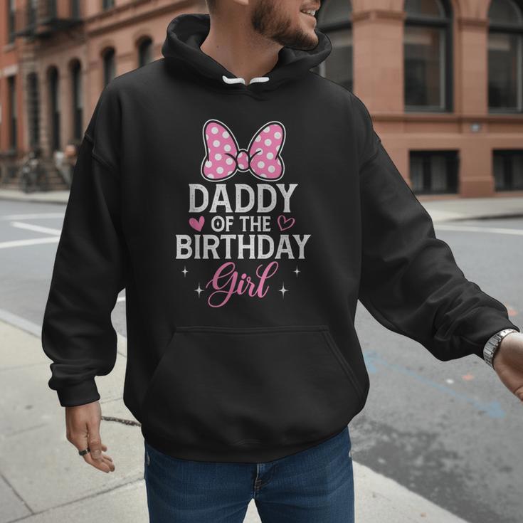 Daddy Of The Birthday Girl Pink Bow Birthday Family Matching Men Hoodie