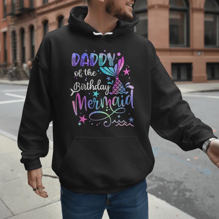 Daddy Of The Birthday Mermaid Matching Family Party Father's Men Hoodie