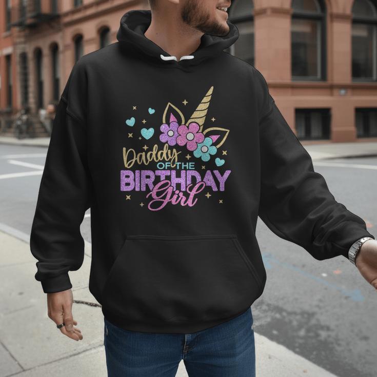 Daddy Of The Birthday Princess Girl Dad Unicorn Bday Party Men Hoodie
