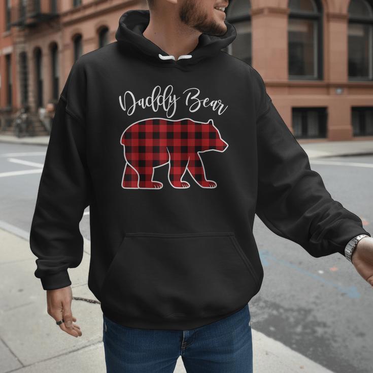 Daddy Dad Bear Pajama Red Buffalo Xmas Family Christmas Men Hoodie