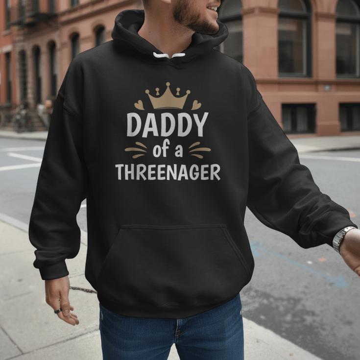 Daddy Dad Of A Threenager 3rd Birthday Men Hoodie