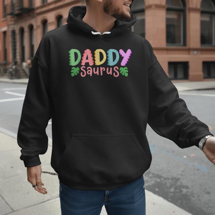 Daddy Saurus Kids Dinosaur Birthday Party Family Matching Men Hoodie