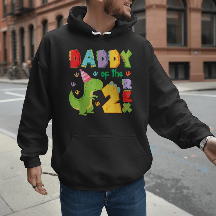 Daddy Of The Two Rex 2Nd Birthday Boy Dinosaur T-Rex Men Hoodie