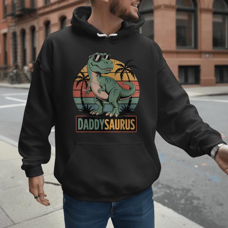 DaddysaurusRex Dinosaur Daddy Saurus Family Matching Dad Men Hoodie