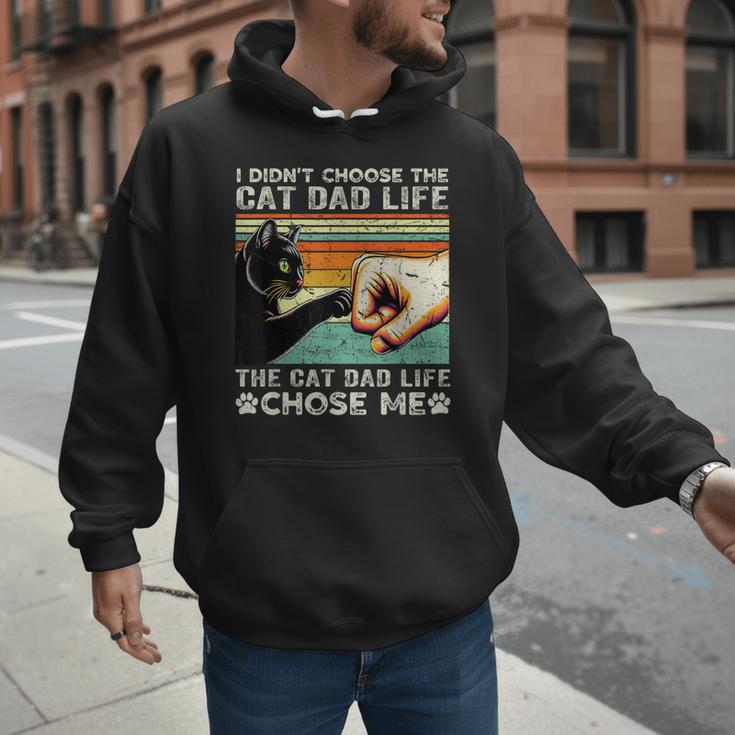 I Didn't Choose The Cat Dad Life Funny Cat Lovers Vintage Men Hoodie I Didn't Choose The Cat Dad Life Funny Cat Lovers Vintage Men Hoodie