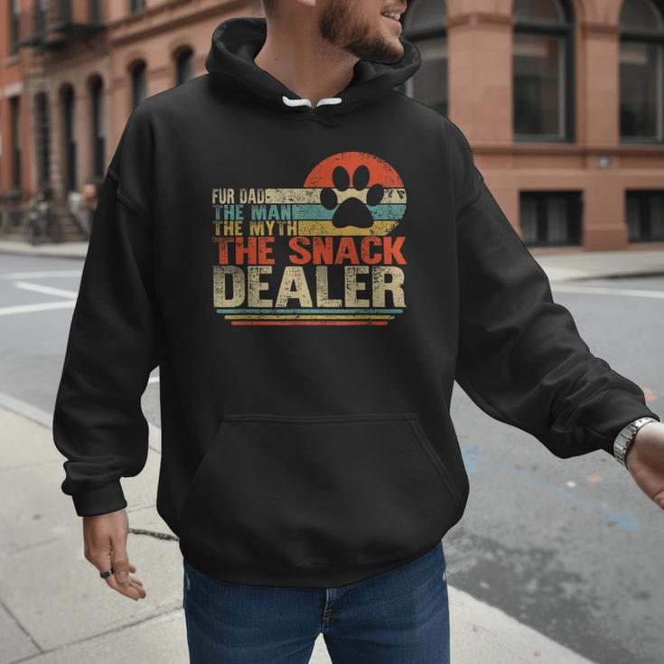 Dog Fathers Day Fur Dad The Man The Myth The Snack Dealer Men Hoodie