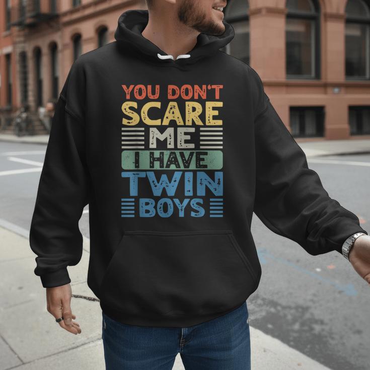 You Don't Scare Me I Have Twin Boys Dad Mom Men Hoodie