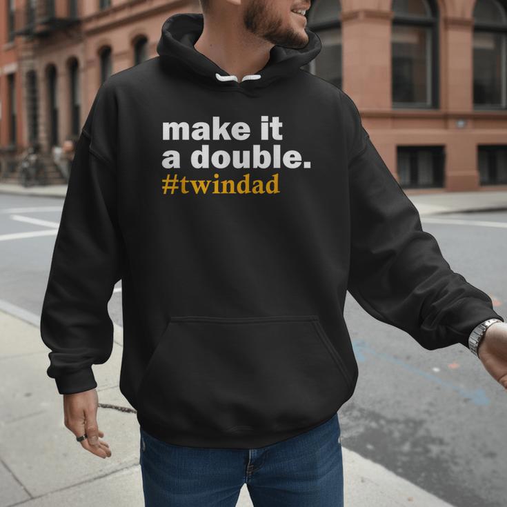 Make It a Double Twin Parent New Dad Men Hoodie