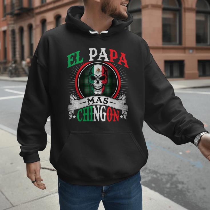 El Papa Mas Chingon Mexican Dad Husband Regalo Flag Men Hoodie