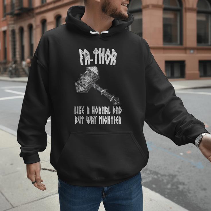 FA-Thor Like Dad Way Mightier Viking Father's Day Fathor Men Hoodie