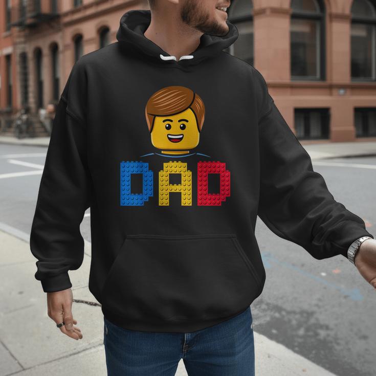 Family Dad Master Builder Building Bricks Blocks Fathers Day Men Hoodie