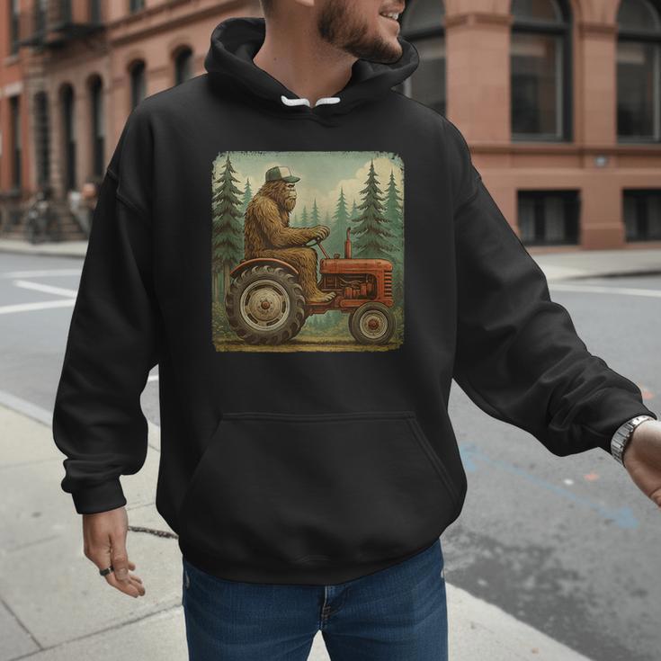 Farmer Men Tractor Rancher Farm Dad Distressed Men Hoodie
