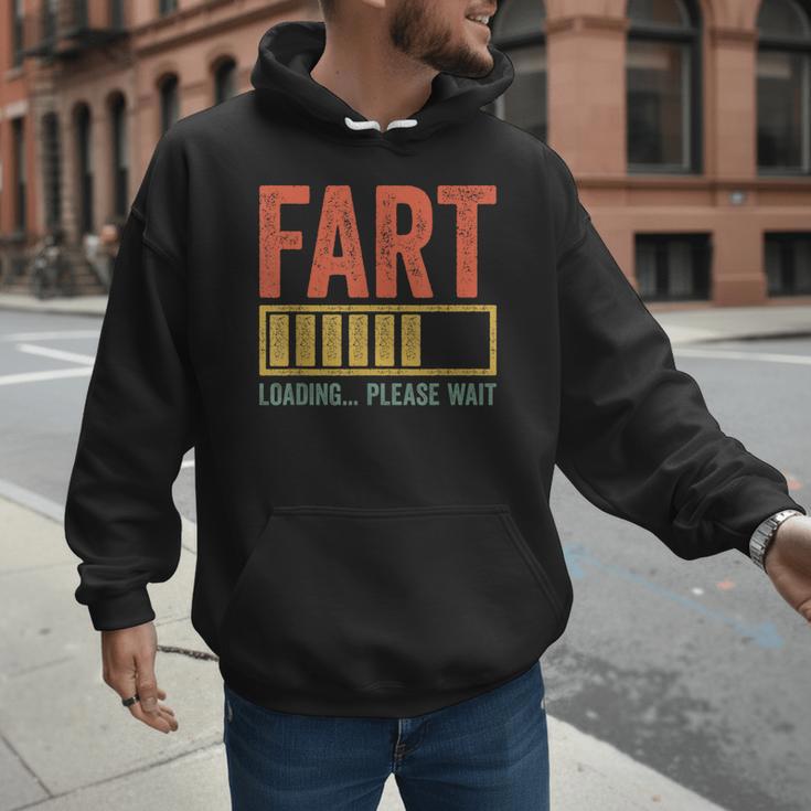 Fart Loading Please Wait Shirt Men Dad Joke Fathers Day Men Hoodie