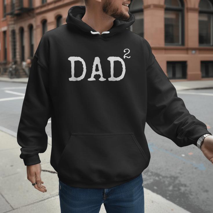 Father Of 2 Kids Dad Squared Dad To The Second Power Men Hoodie
