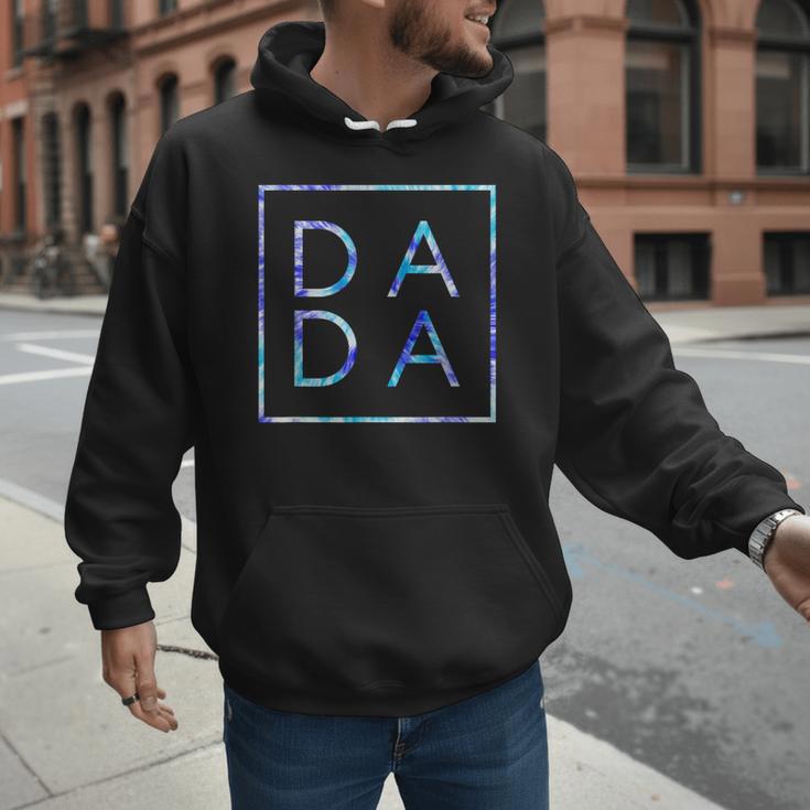 Father's Day For New Dad Dada Him Papa Tie Dye Dada Small Men Hoodie