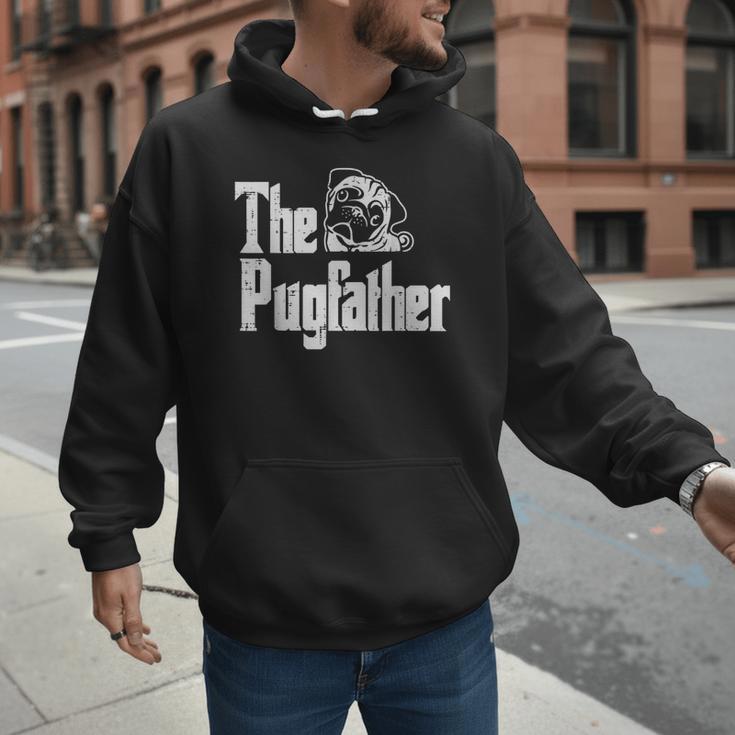 Fathers Day The Pug Father Pug Daddy Papa Fur Dad Dog Owner Men Hoodie