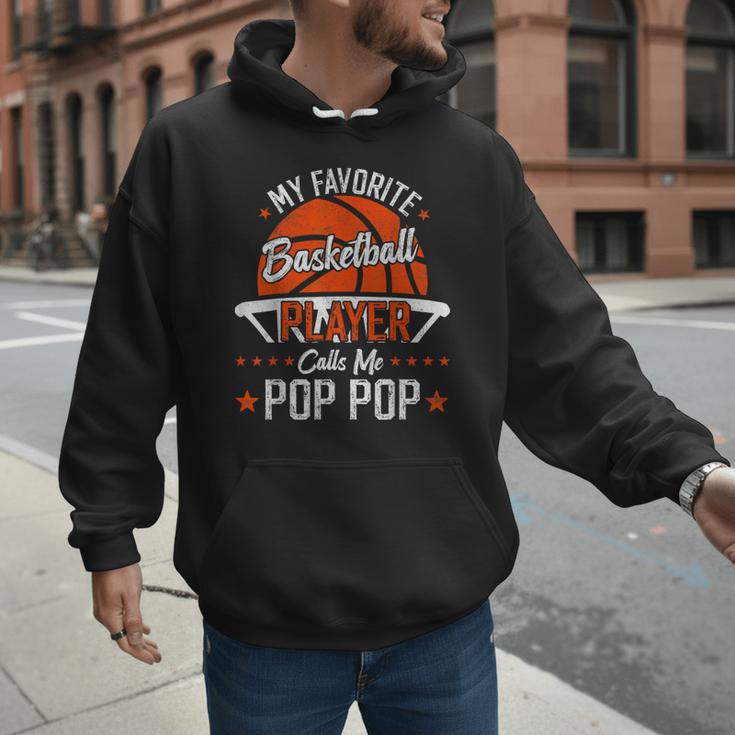 My Favorite Basketball Player Calls Me Pop Pop Funny Dad Men Hoodie