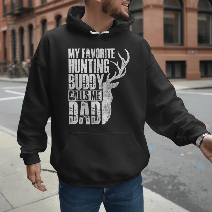 My Favorite Hunting Buddy Calls Me Dad Deer Animal Hunter Men Hoodie