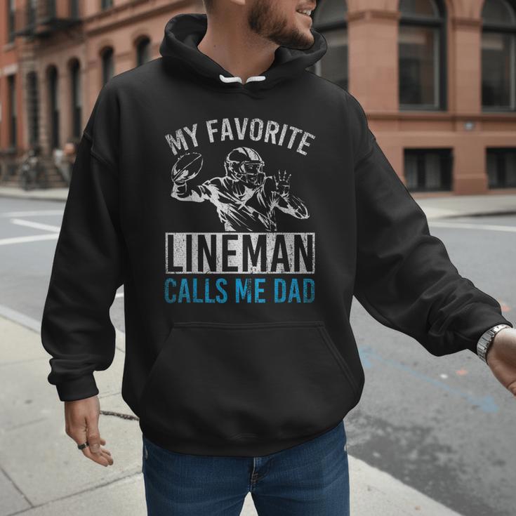 My Favorite Lineman Calls Me Dad American Football Lineman Men Hoodie My Favorite Lineman Calls Me Dad American Football Lineman Men Hoodie