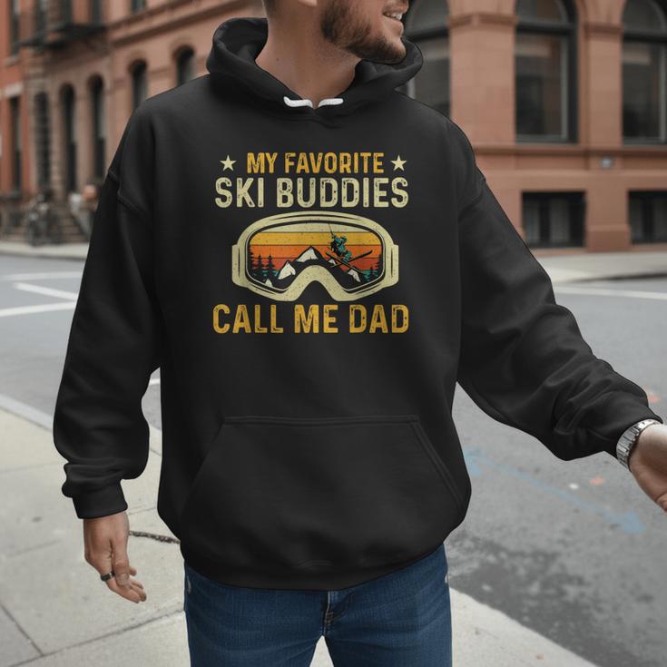 My Favorite Ski Buddies Call Me Dad Skier Skiing Lover Men Hoodie