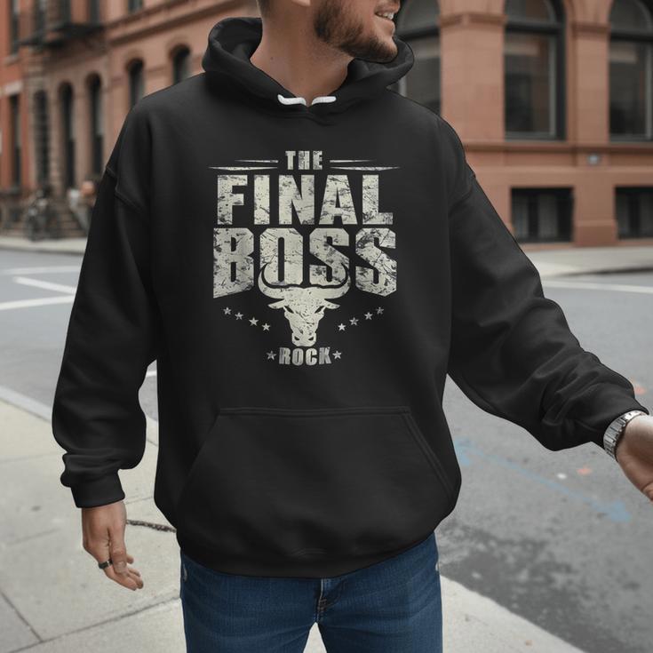 The Final Boss Vintage Rock Bull Fun Tee For Strong Dads Men Hoodie