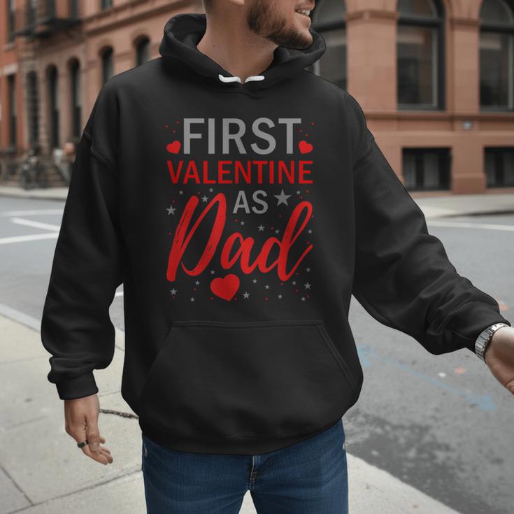 My First Valentine As Dad 2025 For a Proud New Father Men Hoodie