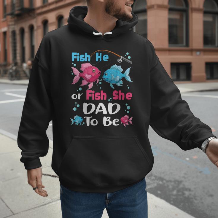 Fish He Or Fish She Gender Reveal Family Matching Dad Men Hoodie