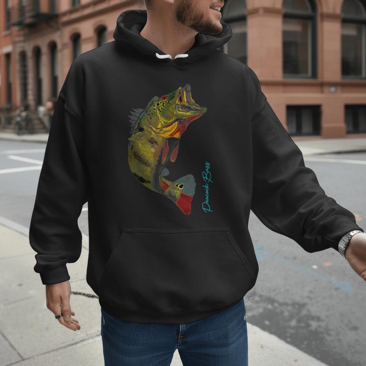 Fishing Shirts PEACOCK BASS Fishing Art Shirt For Dad Men Hoodie